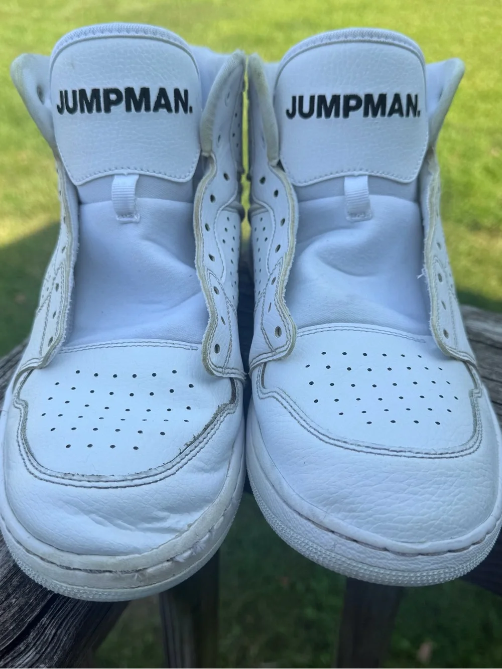 Jordan White High-Top Sneaker Inner Label View